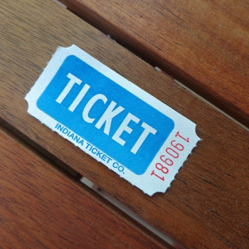 a single blue ticket