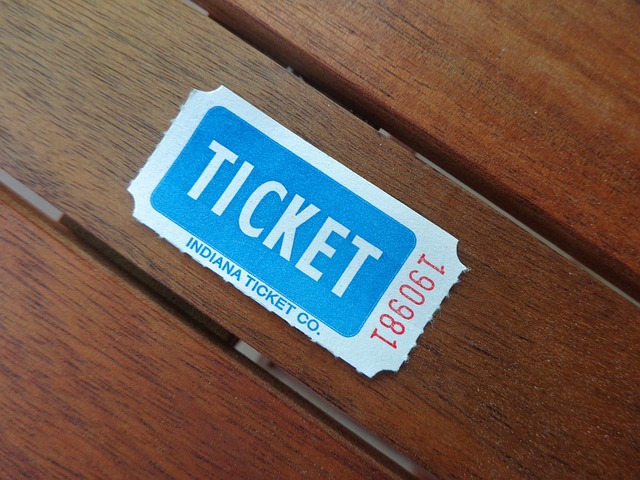 a single blue ticket